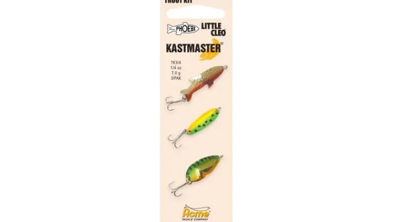 Acme 3-Piece Trout Spoon Multi Pack Painted 1/4oz