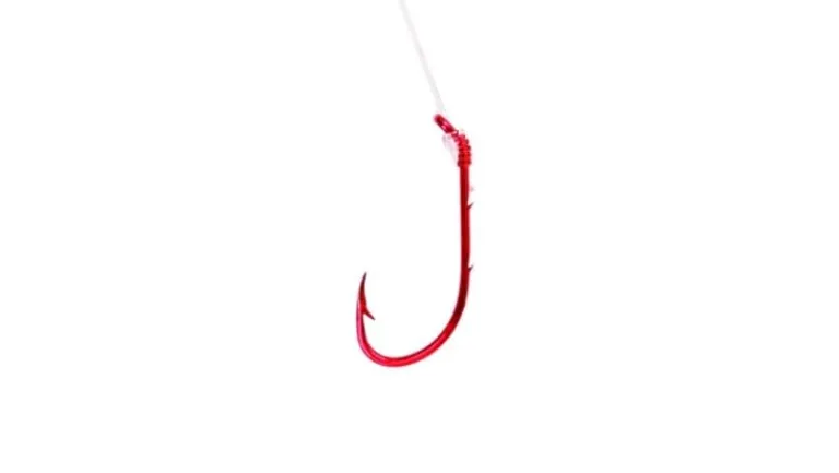 Eagle Claw Snelled Baitholder Hook Red