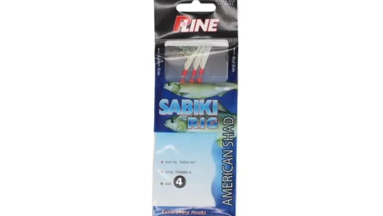 P-Line Rig Sabiki American Shad 3 Hook #4
